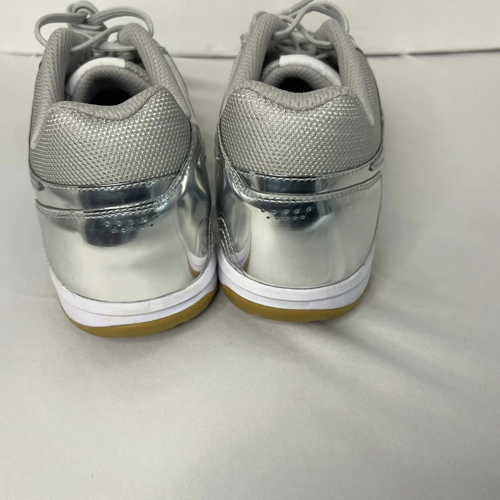 Nike Gato LV8 Chrome Men's Metallic Silver Lace-Up Low Top Leather Size 15